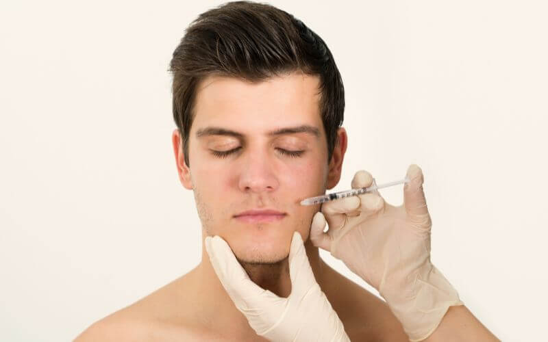 botox treatment on a male cient